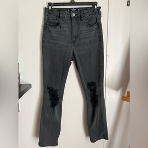 Black, ultra high-rise skinny jeans
